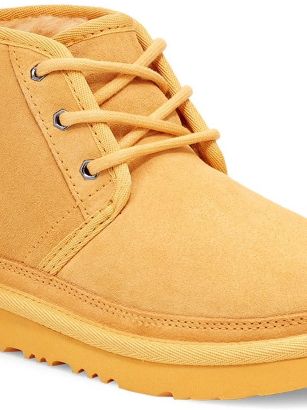 UGG Kids Mustard Suede Lace-Up Boots